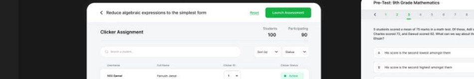 The new clicker assignment screen — base station handshake, status per clicker, assignment by unique username